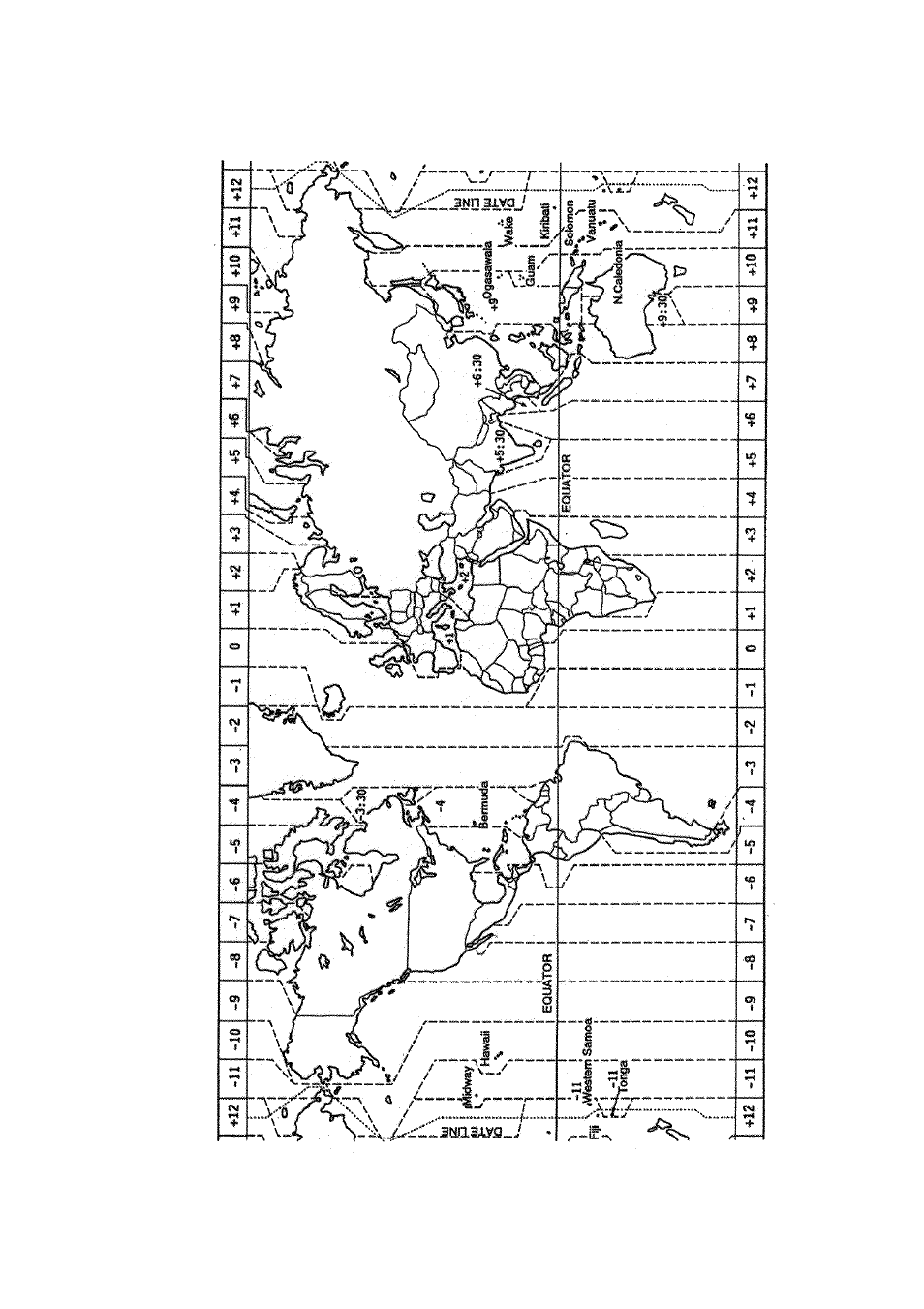 World time chart | Furuno GD-1700C User Manual | Page 240 / 249