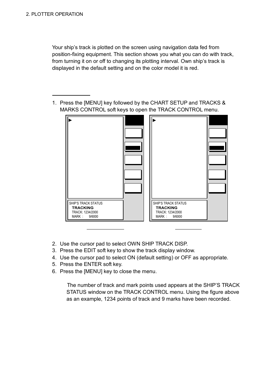 6 working with track, 1 displaying track | Furuno GD-1700C User Manual | Page 52 / 249