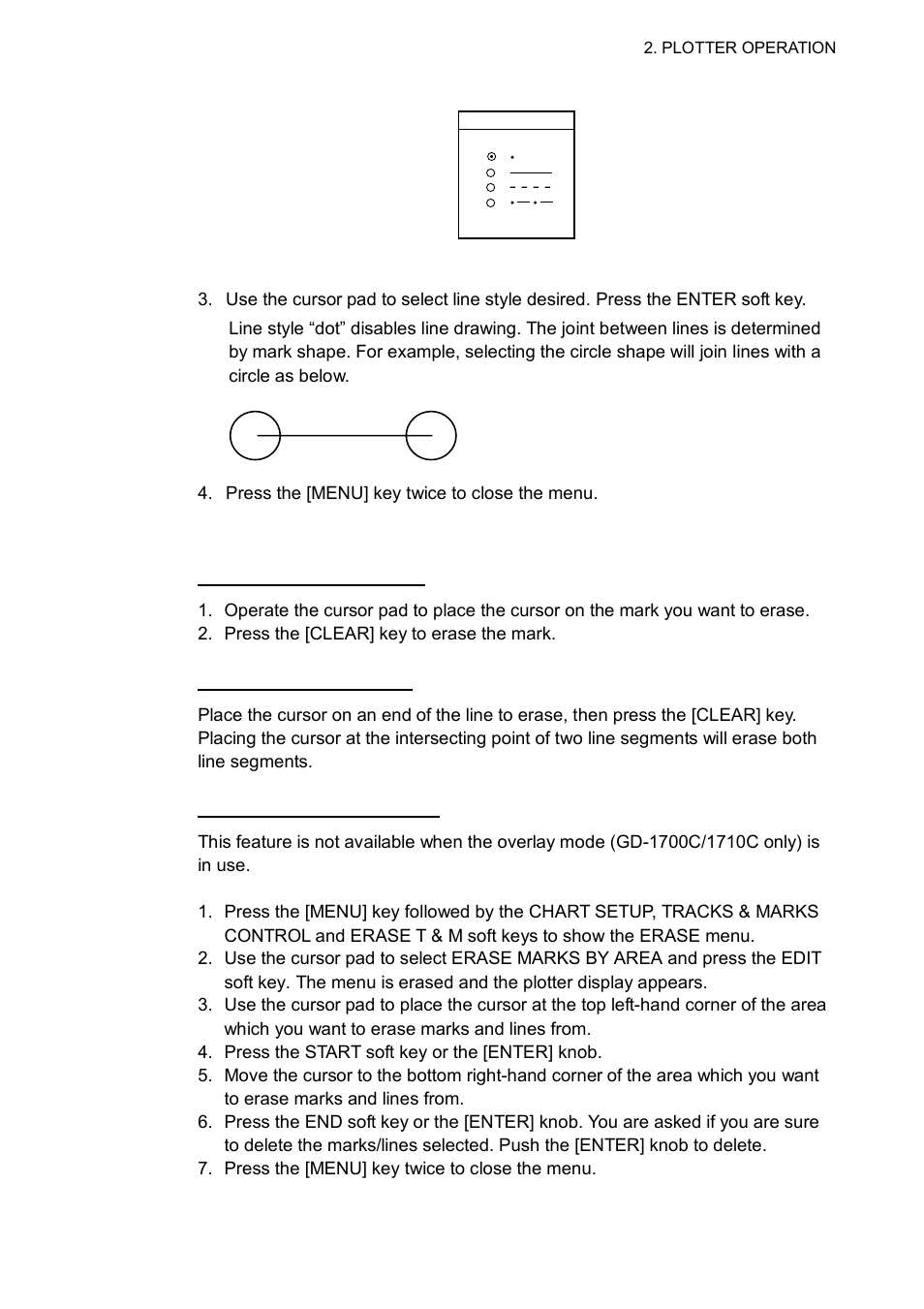 4 erasing marks, lines | Furuno GD-1700C User Manual | Page 61 / 249