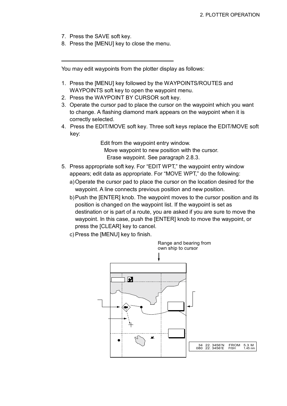 Press the [menu] key to finish, Plotter display | Furuno GD-1700C User Manual | Page 67 / 249