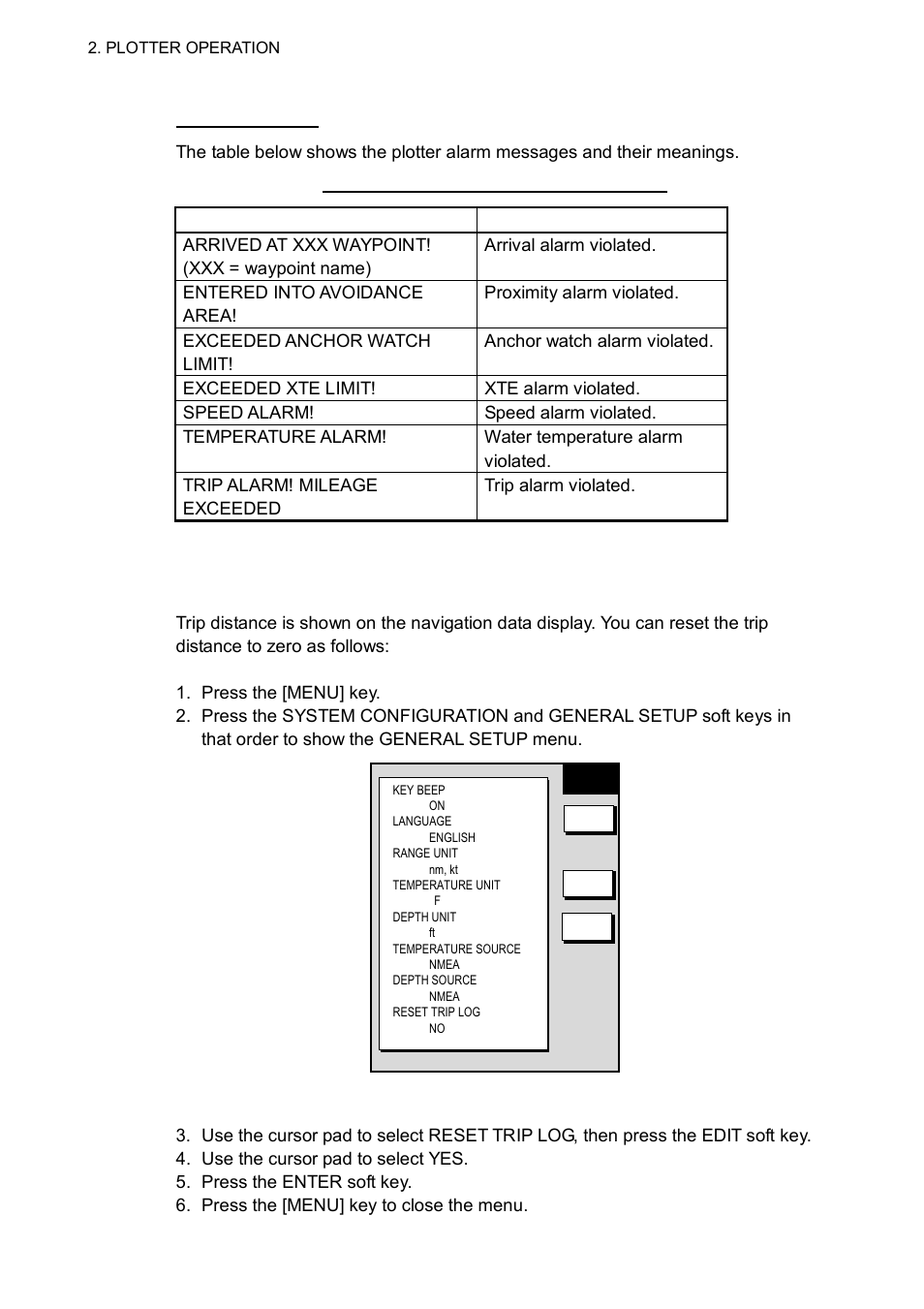 12 resetting trip distance | Furuno GD-1700C User Manual | Page 94 / 249