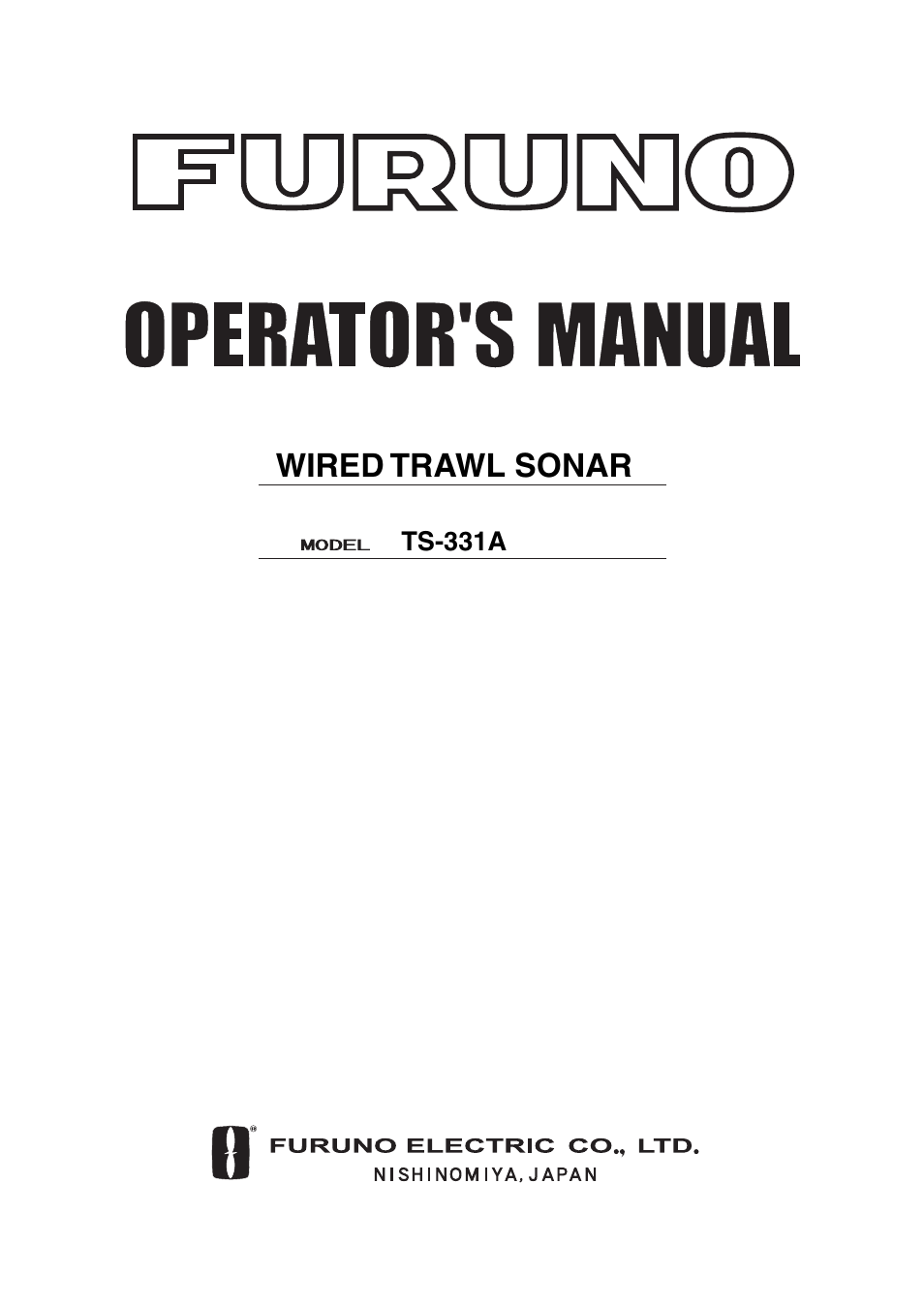 Furuno TS-331A User Manual | 66 pages