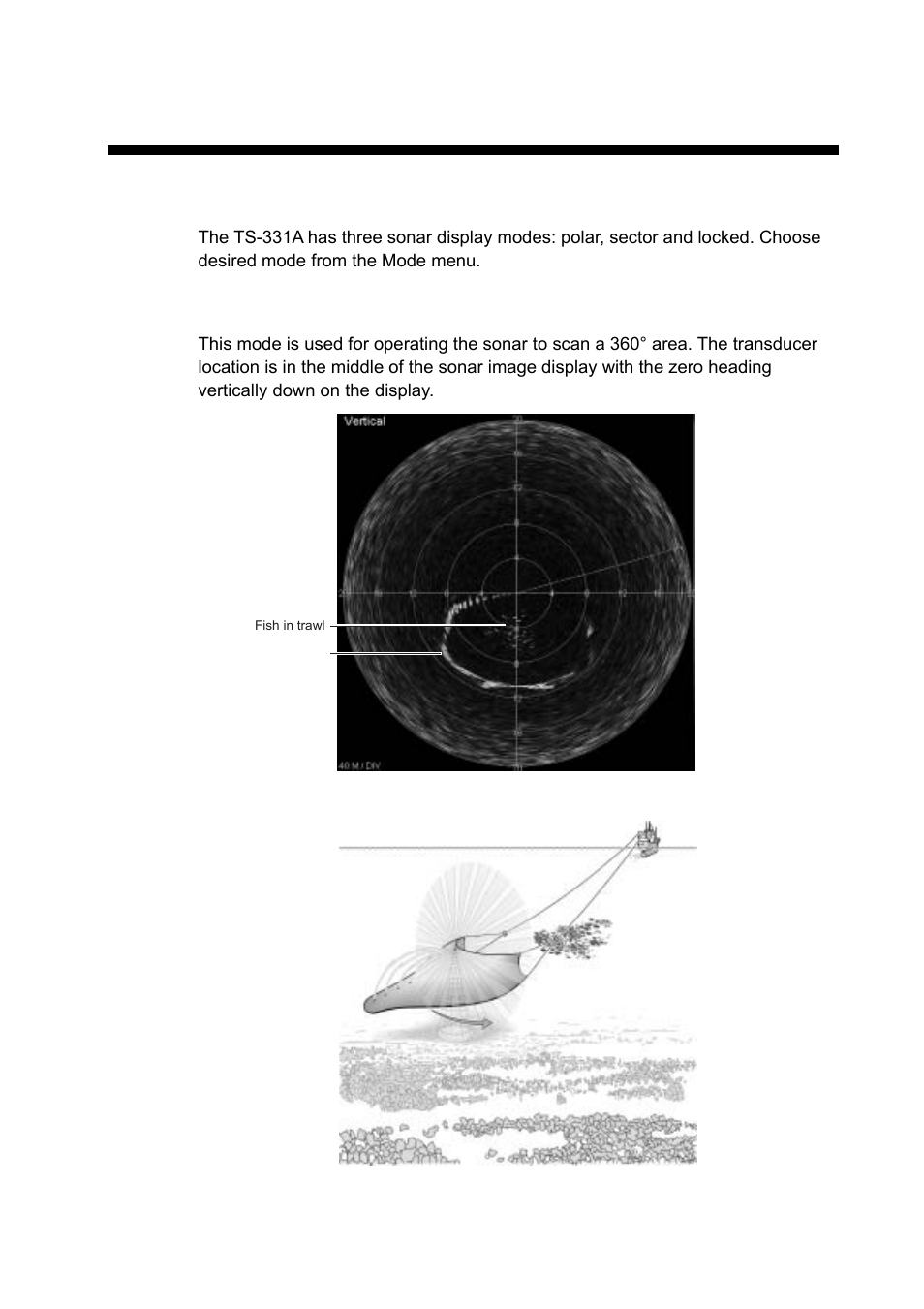 Sonar operation, 1 choosing a sonar mode | Furuno TS-331A User Manual | Page 19 / 66