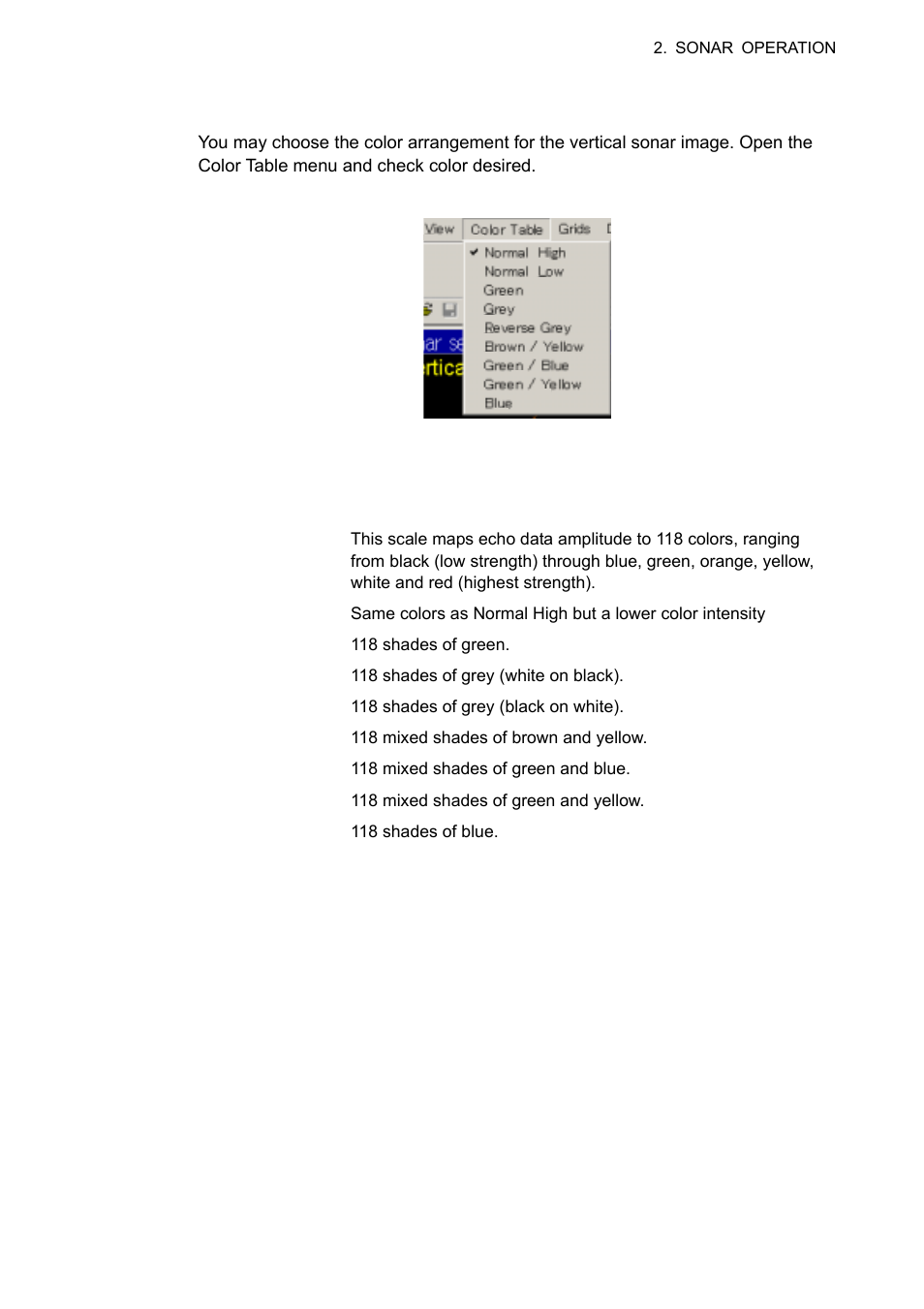 7 choosing display color | Furuno TS-331A User Manual | Page 29 / 66