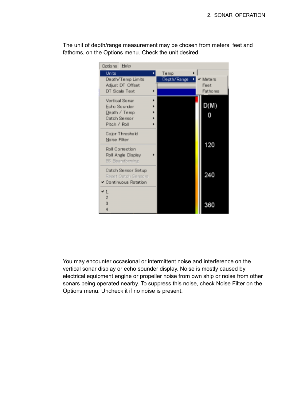 9 unit of depth, range measurement, 10 noise filter | Furuno TS-331A User Manual | Page 31 / 66