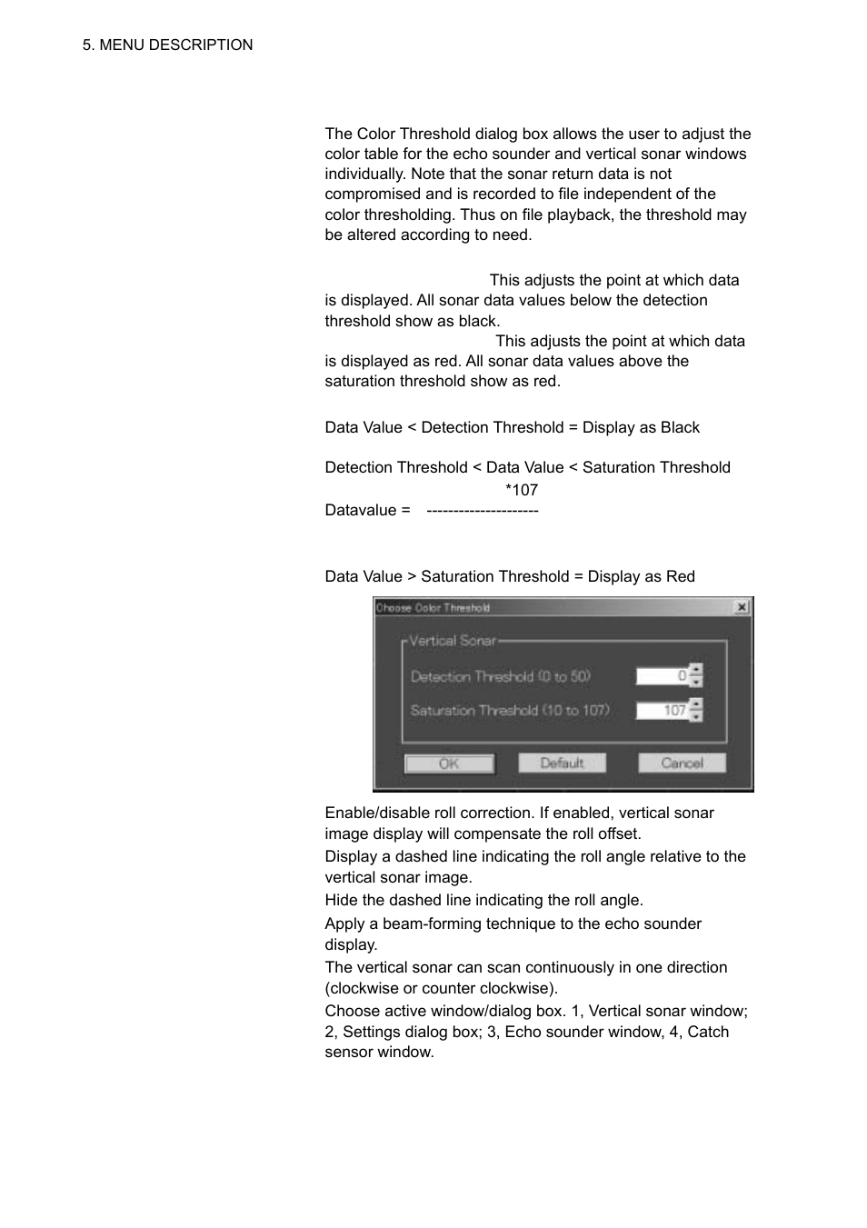5 options menu | Furuno TS-331A User Manual | Page 46 / 66
