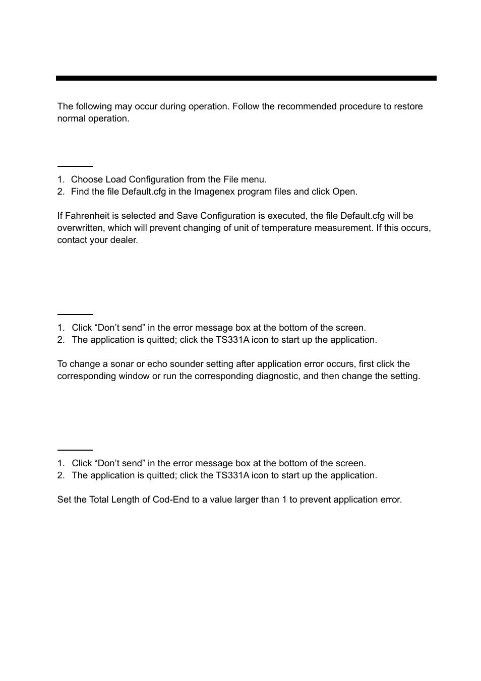 Operational information | Furuno TS-331A User Manual | Page 7 / 66
