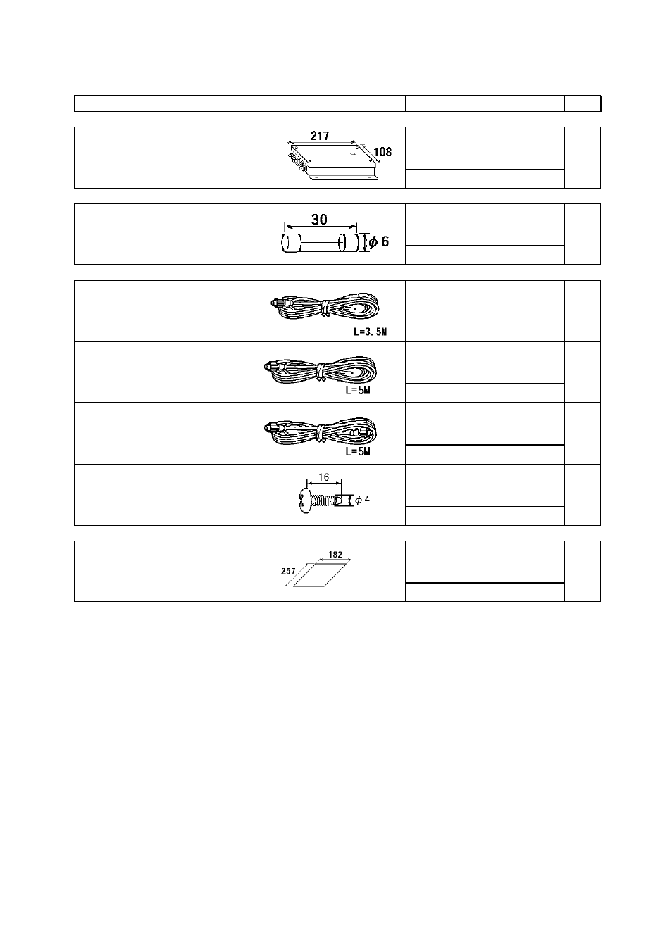 Packing lists | Furuno IF-1500AIS User Manual | Page 8 / 12