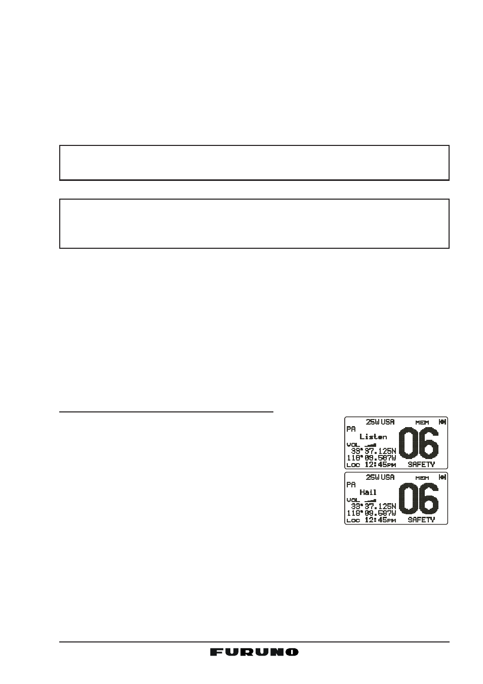 14 pa/fog operation, Pa hail mode, Fog horn mode | Furuno FM-4000 User Manual | Page 29 / 84