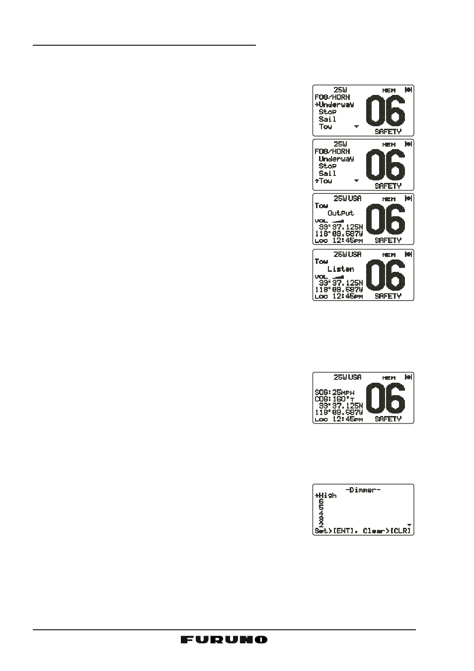 15 displaying sog and cog information, 16 lcd dimmer | Furuno FM-4000 User Manual | Page 30 / 84