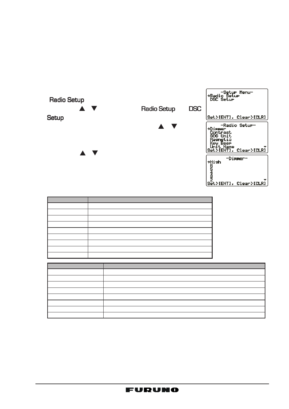 5 dsc/radio setup mode | Furuno FM-4000 User Manual | Page 73 / 84