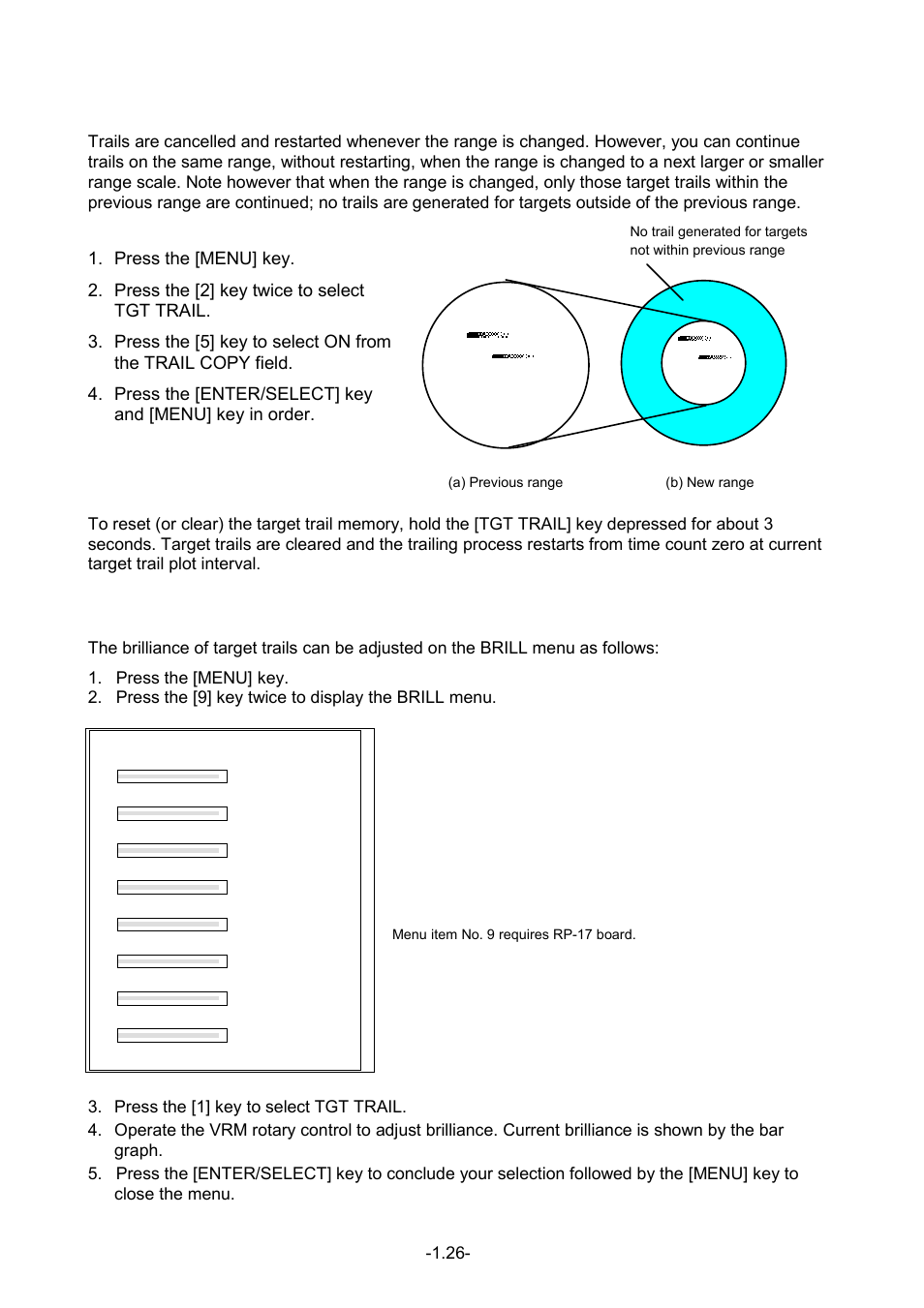 5 restoring trails | Furuno FR-1500 MARK-3 Series User Manual | Page 40 / 125