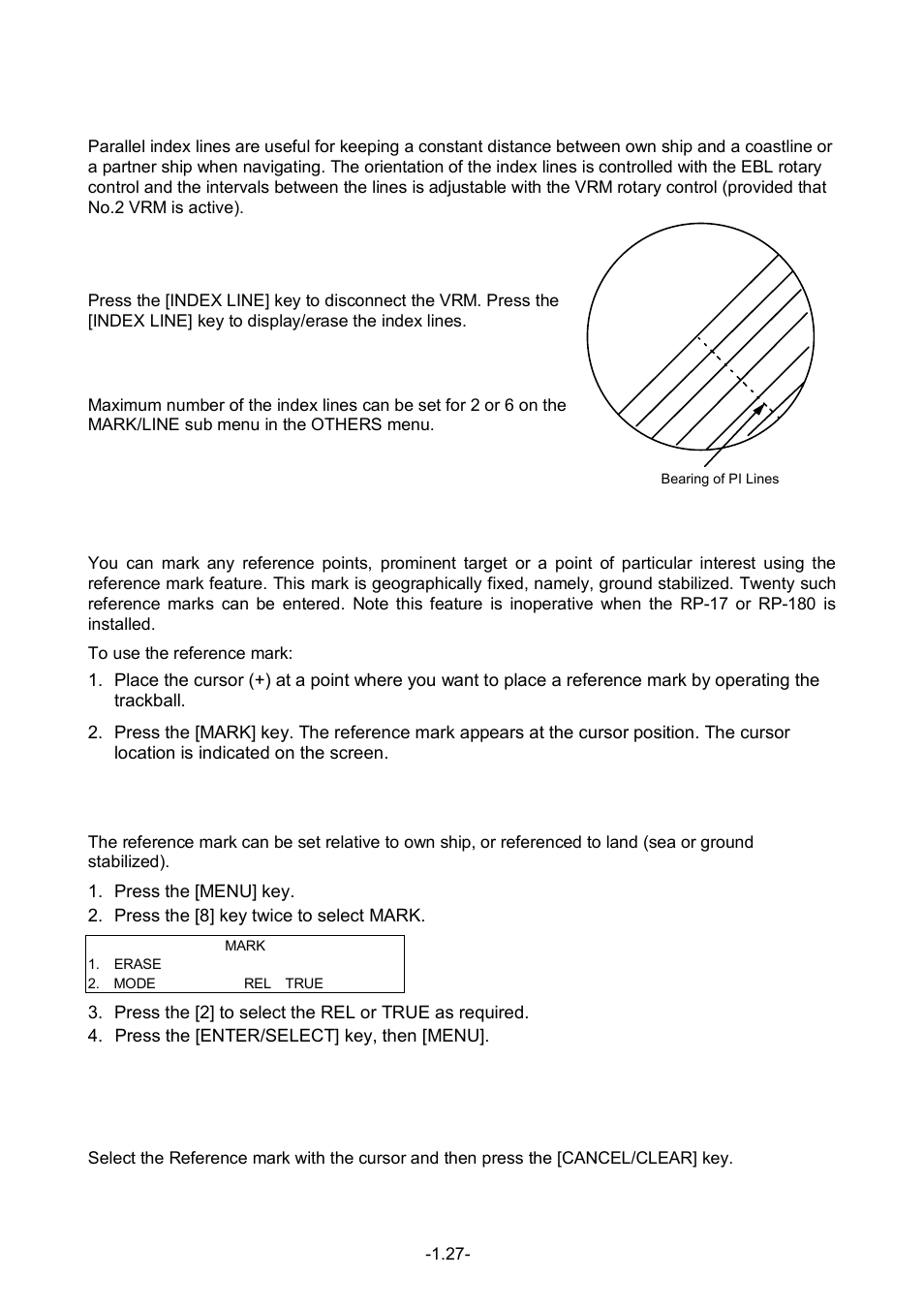 27 parallel index lines | Furuno FR-1500 MARK-3 Series User Manual | Page 41 / 125