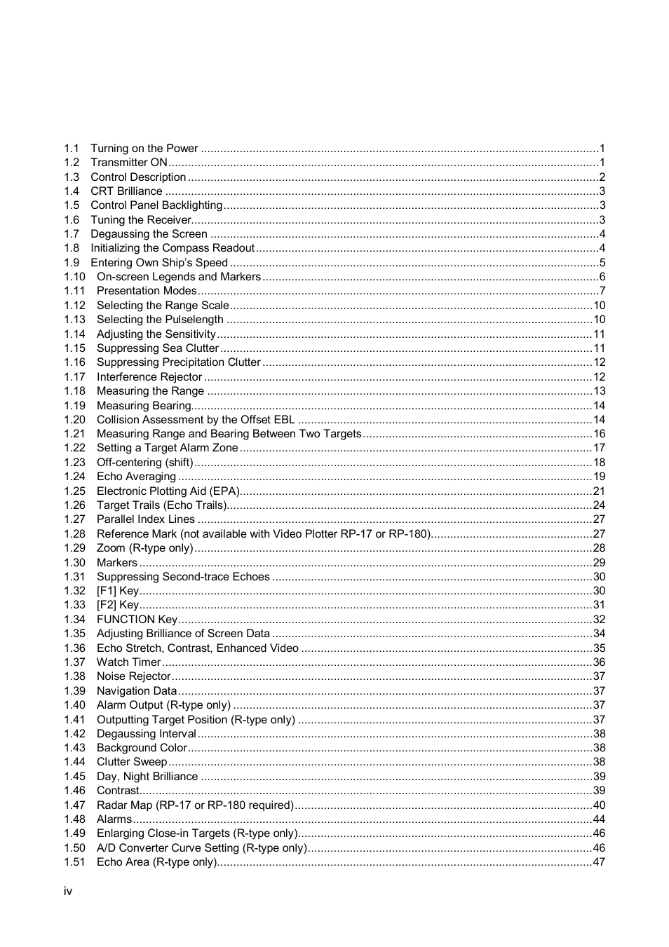 Furuno FR-1500 MARK-3 Series User Manual | Page 6 / 125