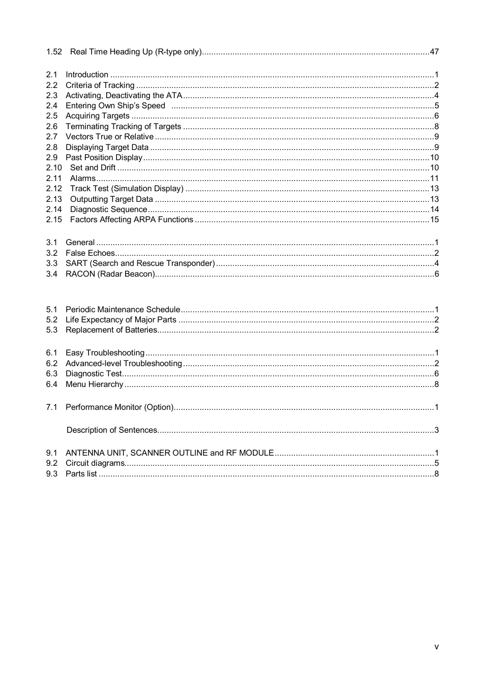 Furuno FR-1500 MARK-3 Series User Manual | Page 7 / 125