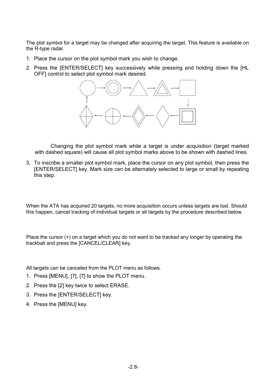 6 terminating tracking of targets | Furuno FR-1500 MARK-3 Series User Manual | Page 70 / 125