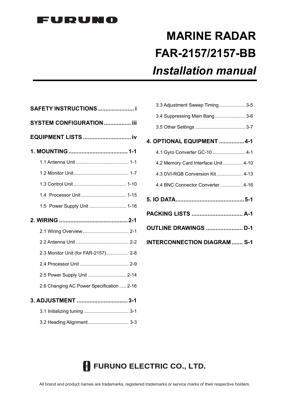 Furuno FAR-2157 User Manual | 111 pages