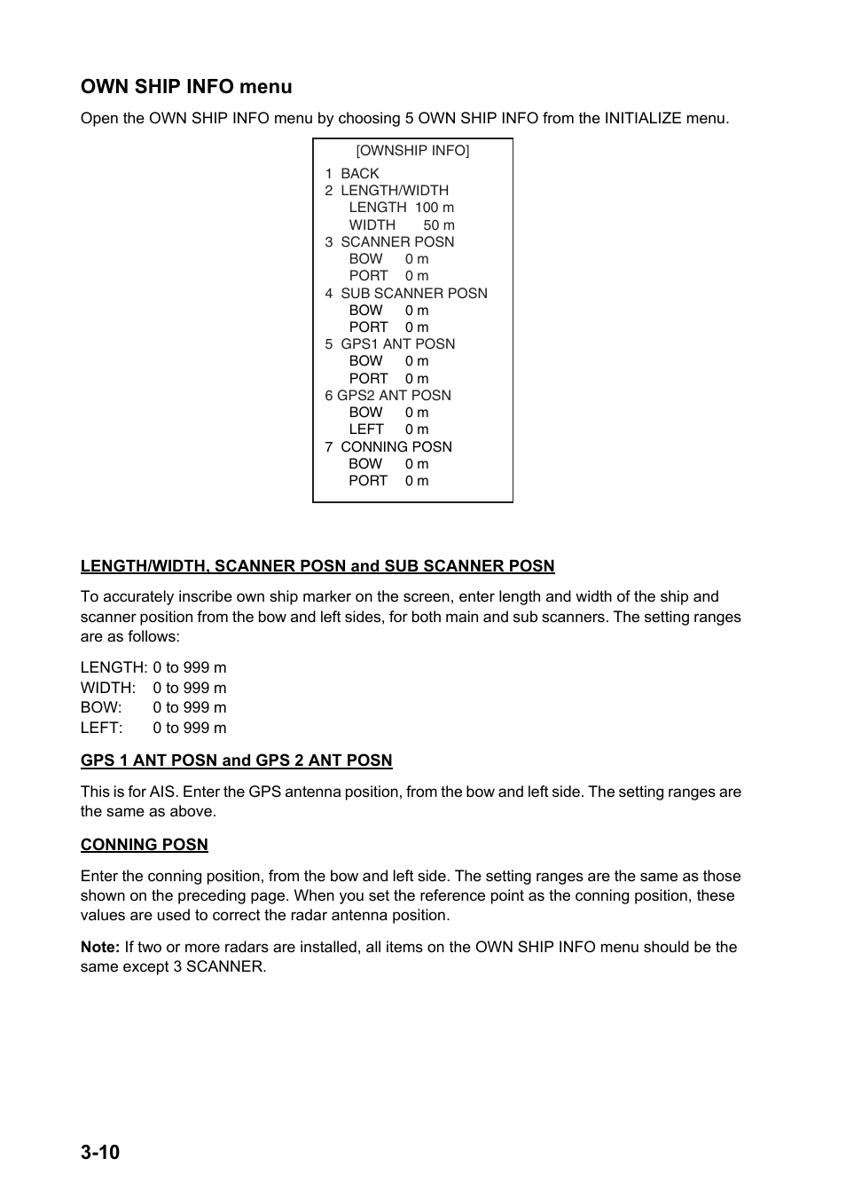 10 own ship info menu | Furuno FAR-2157 User Manual | Page 52 / 111