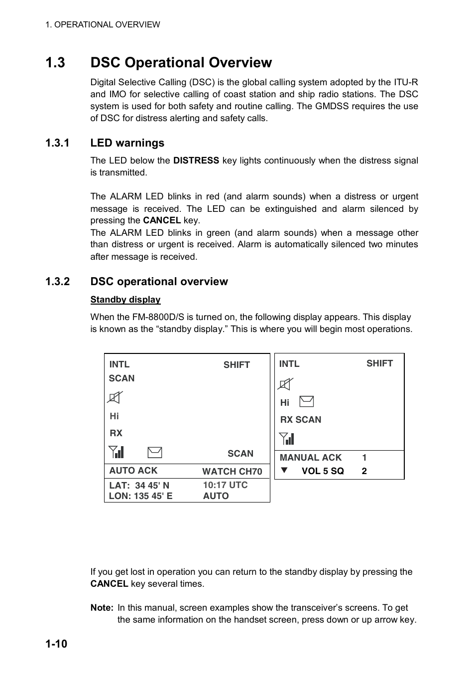 3 dsc operational overview | Furuno FM-8800D/8800S User Manual | Page 24 / 127
