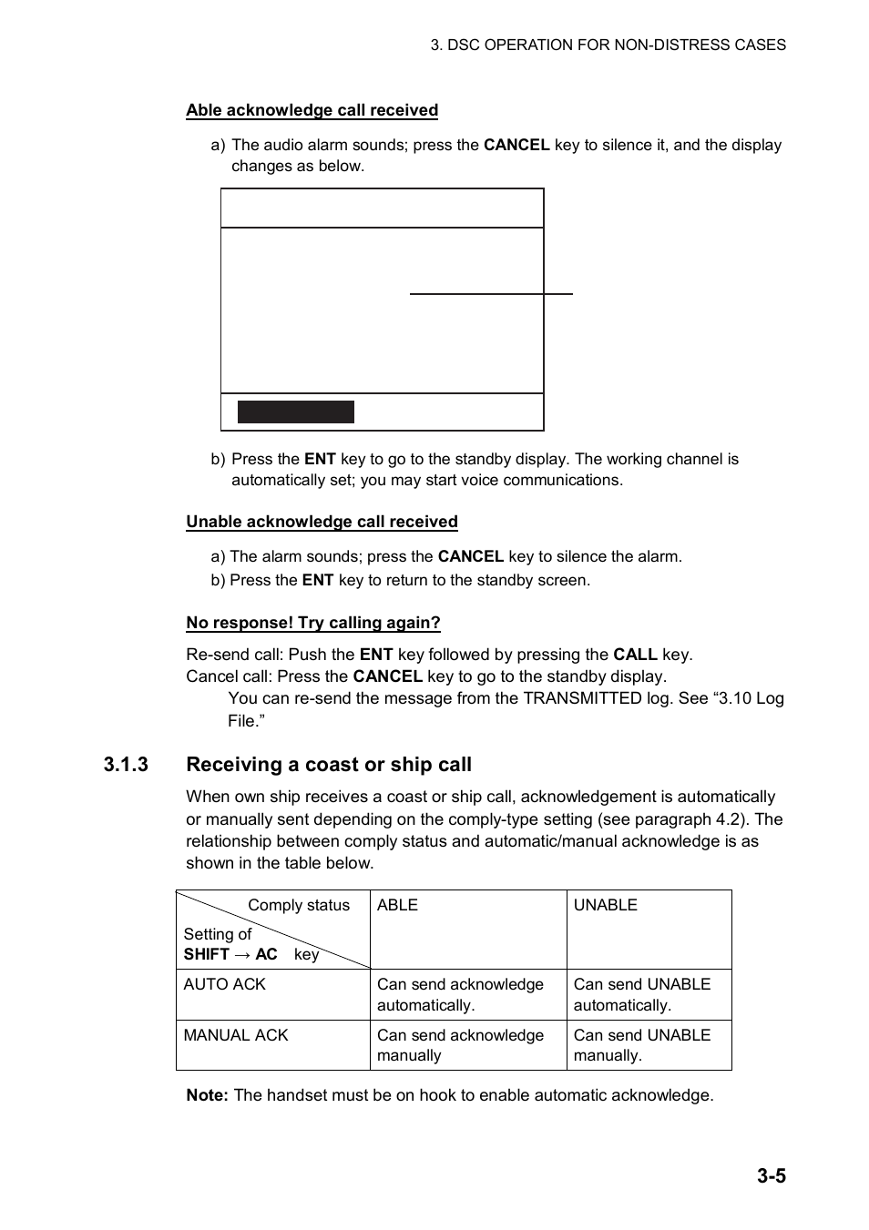3 receiving a coast or ship call | Furuno FM-8800D/8800S User Manual | Page 49 / 127