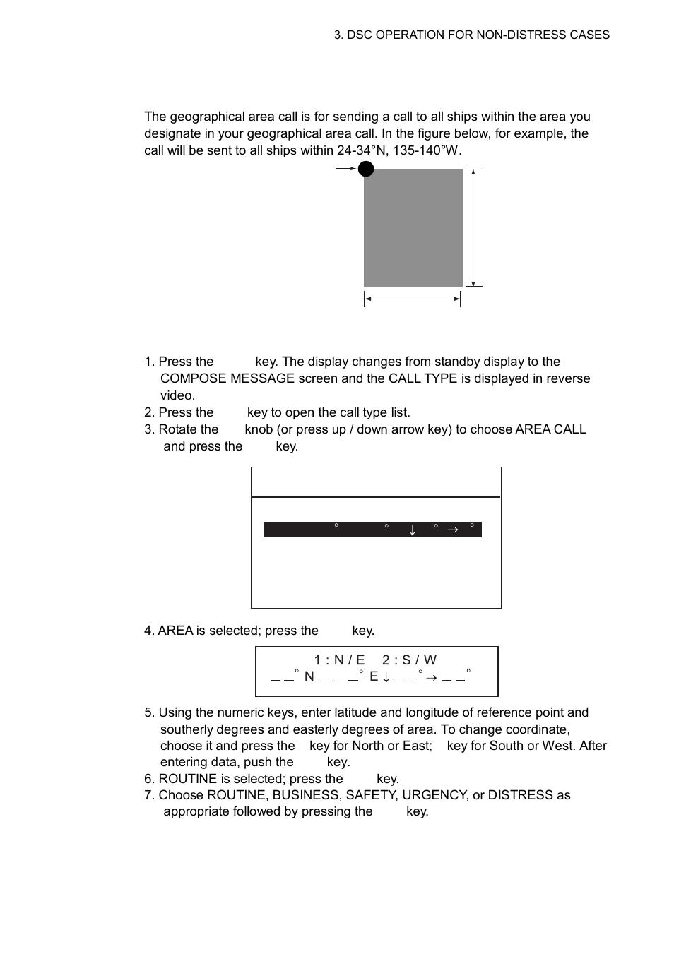 5 geographical area call, 1 sending a geographical area call | Furuno FM-8800D/8800S User Manual | Page 63 / 127