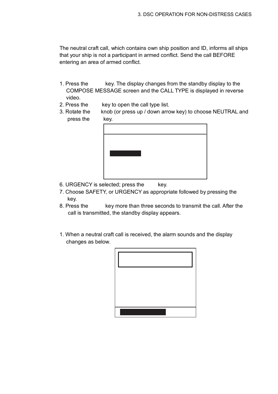 8 neutral craft call | Furuno FM-8800D/8800S User Manual | Page 73 / 127