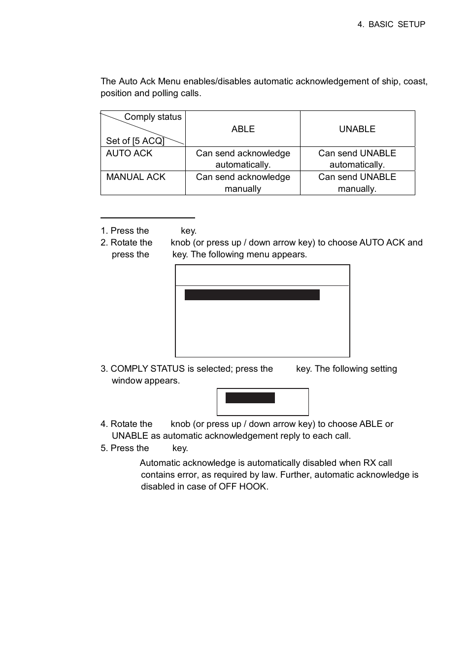 2 auto ack setup | Furuno FM-8800D/8800S User Manual | Page 81 / 127