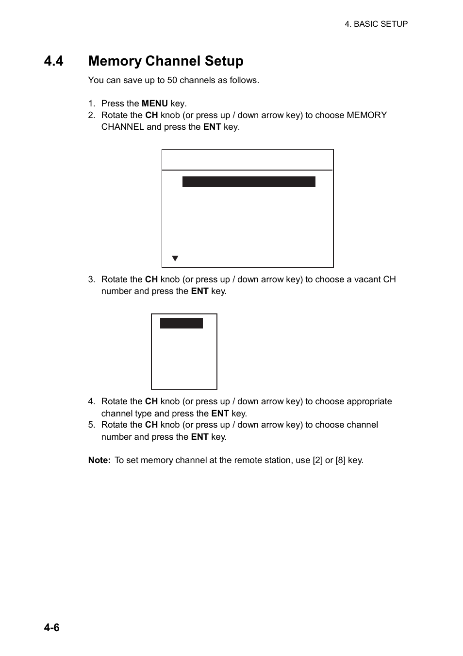 4 memory channel setup | Furuno FM-8800D/8800S User Manual | Page 84 / 127