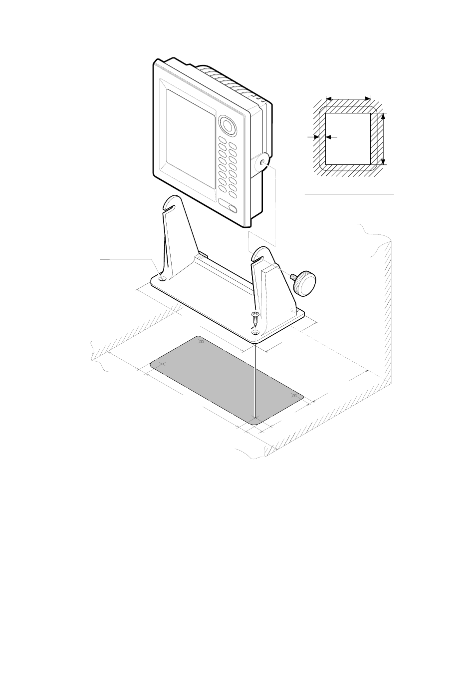 Figure 4-1 how to mount the unit | Furuno FMD-811 User Manual | Page 37 / 53