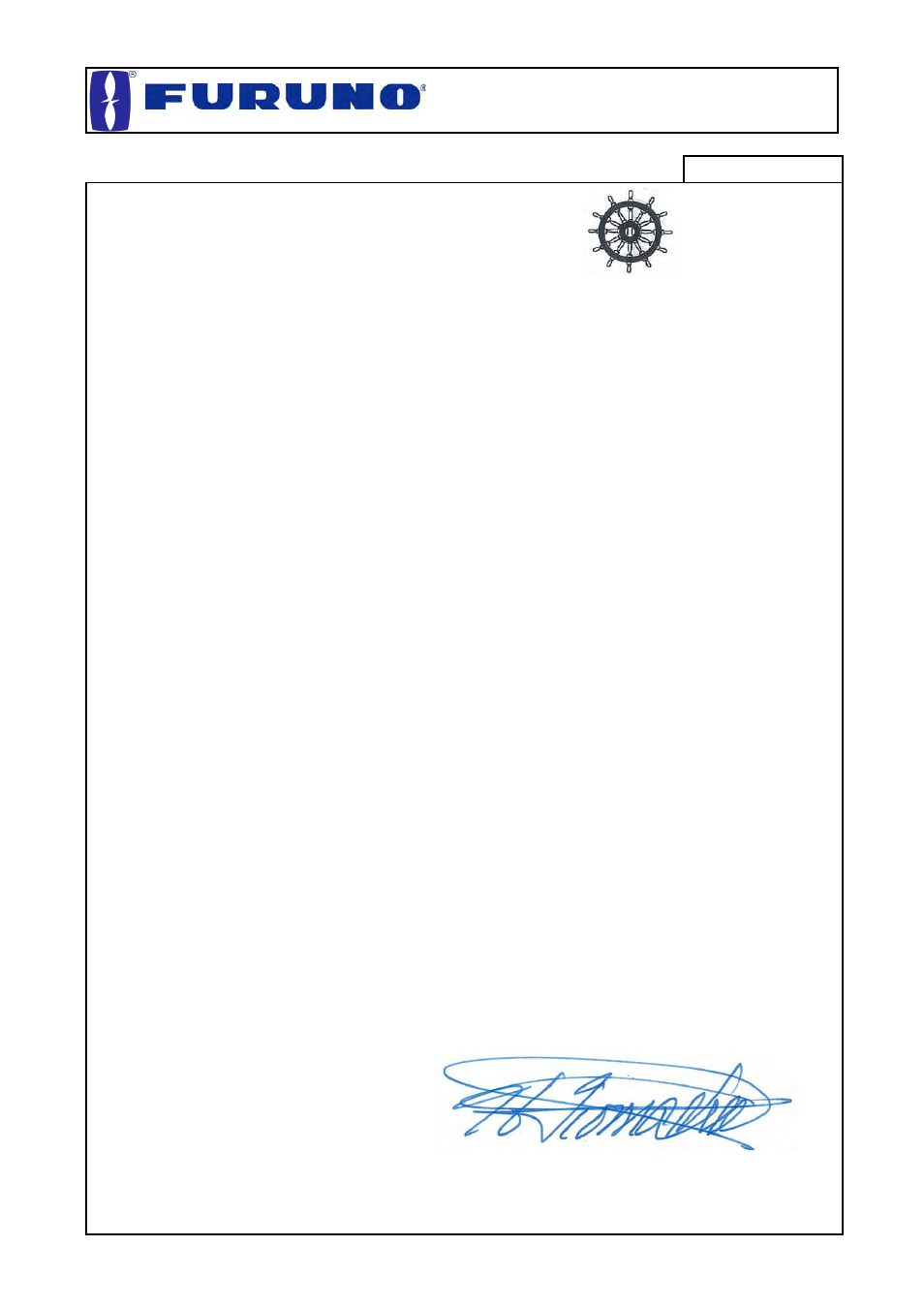 Declaration of conformity | Furuno FA-150 User Manual | Page 87 / 87