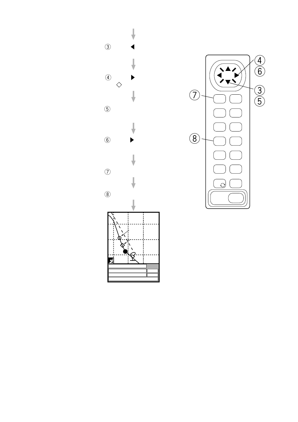 6press s twice to select green, 4press s twice to select | Furuno GP-1610C User Manual | Page 14 / 16