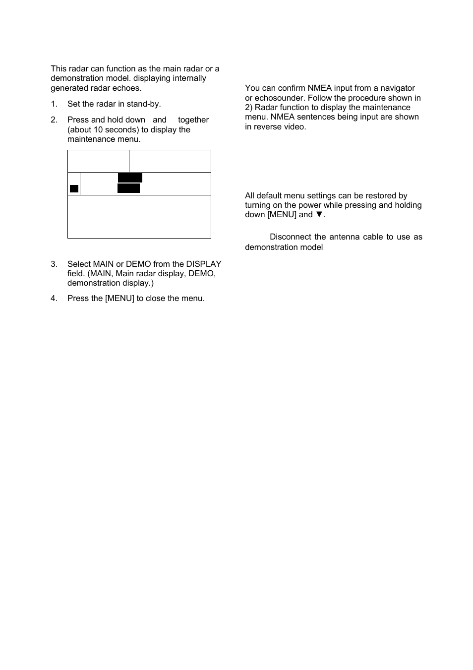 5 i/o data confirmation, 6 restoring default settings, 2) radar function | Furuno 1712 User Manual | Page 20 / 27