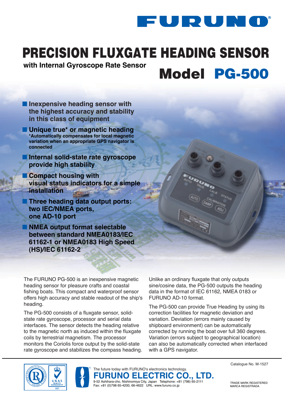 Furuno Precision PG-500 User Manual | 2 pages