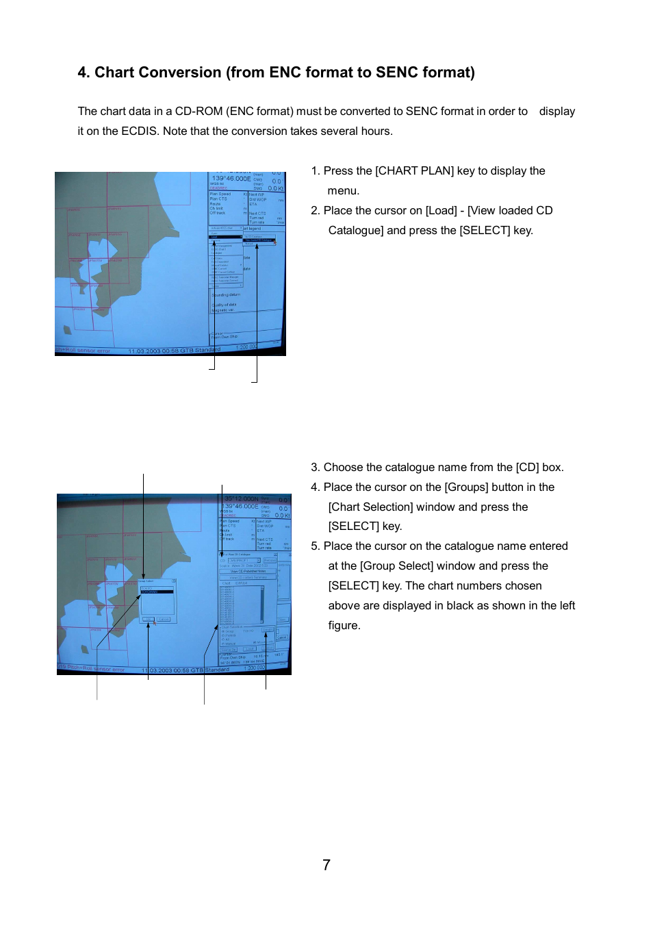 Chart conversion (from enc format to senc format) | Furuno FEA-2100 User Manual | Page 7 / 10