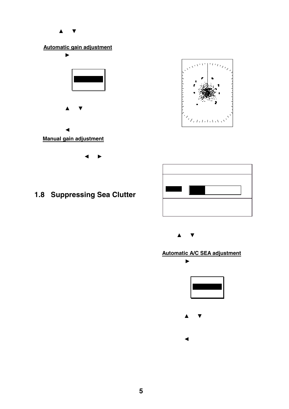 8 suppressing sea clutter | Furuno 1623 User Manual | Page 13 / 48
