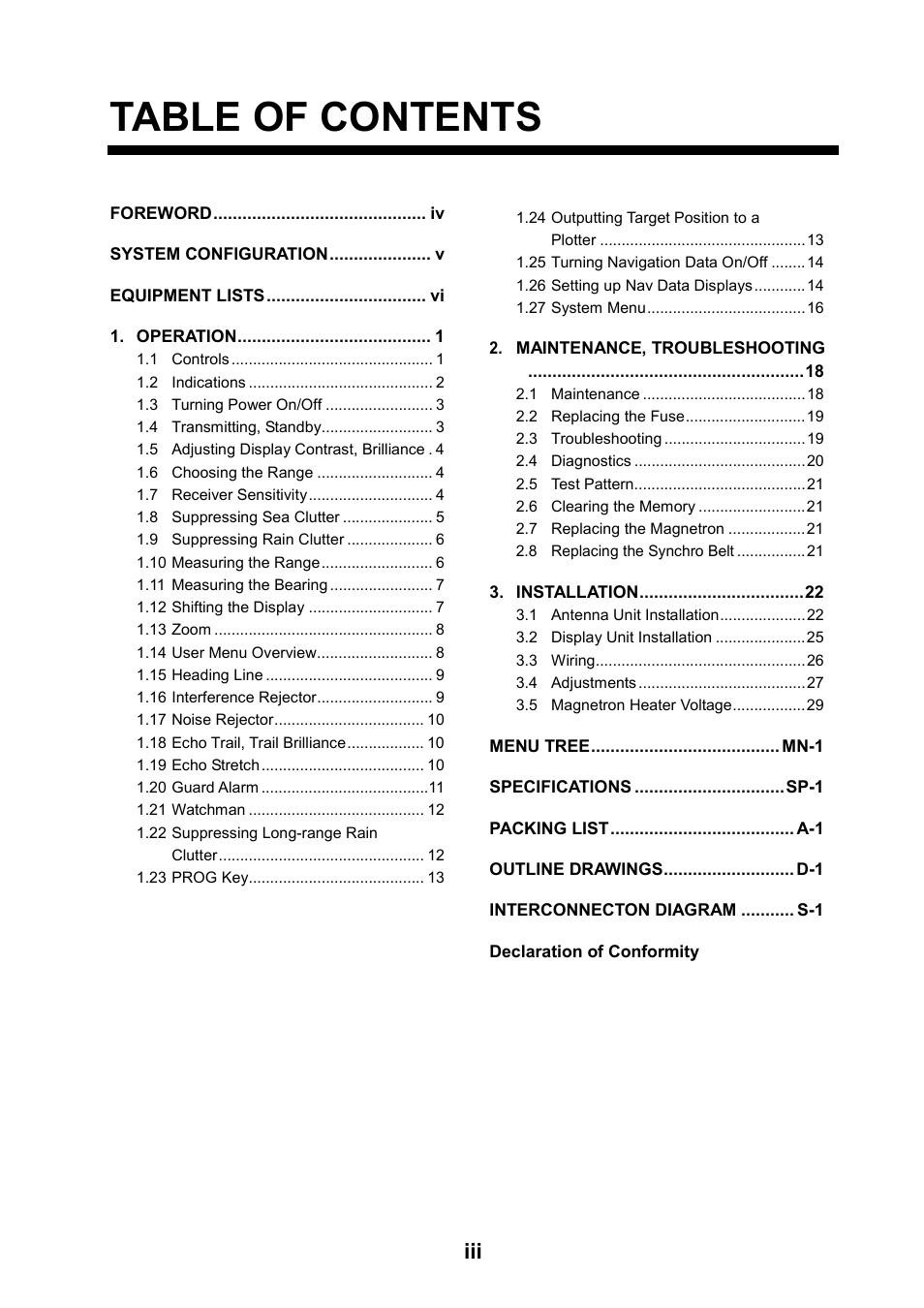 Furuno 1623 User Manual | Page 5 / 48