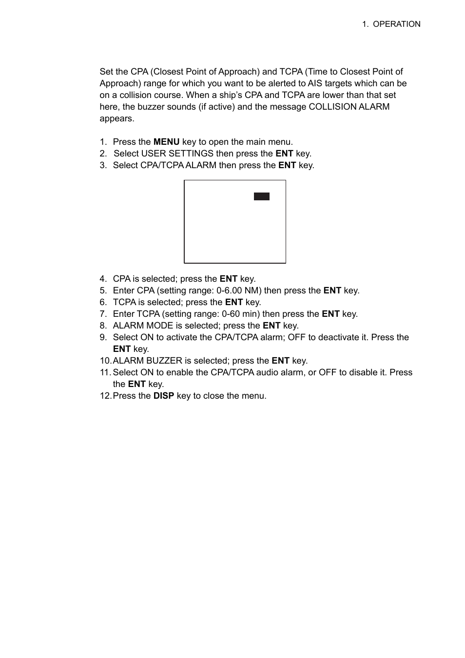 6 setting cpa/tcpa | Furuno UAIS TRANPONDER FA-150 User Manual | Page 22 / 128