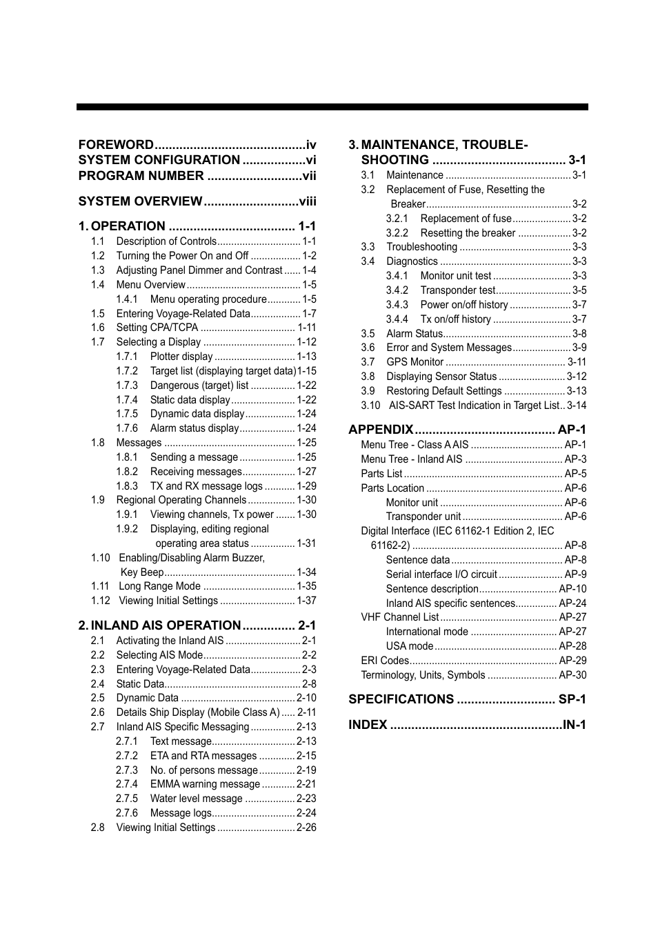 Furuno UAIS TRANPONDER FA-150 User Manual | Page 4 / 128