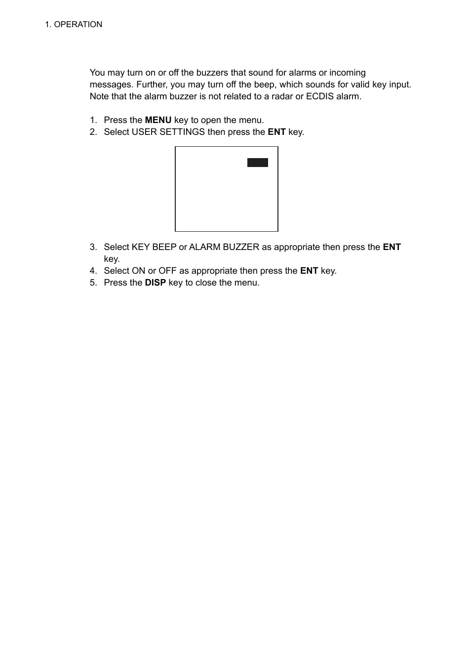 10 enabling/disabling alarm buzzer, key beep | Furuno UAIS TRANPONDER FA-150 User Manual | Page 45 / 128