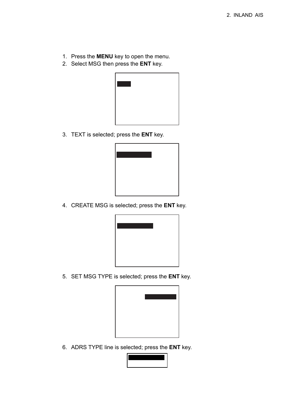 7 inland ais specific messaging, 1 text message | Furuno UAIS TRANPONDER FA-150 User Manual | Page 62 / 128
