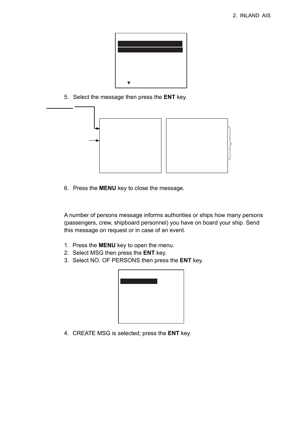 3 no. of persons message | Furuno UAIS TRANPONDER FA-150 User Manual | Page 68 / 128