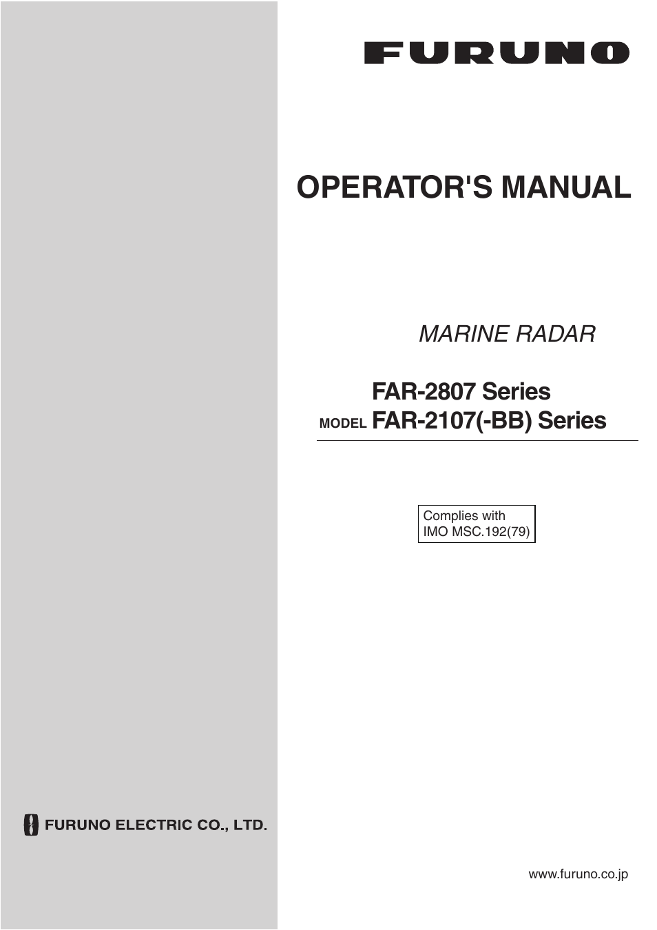 Furuno FAR-2107(-BB) User Manual | 312 pages