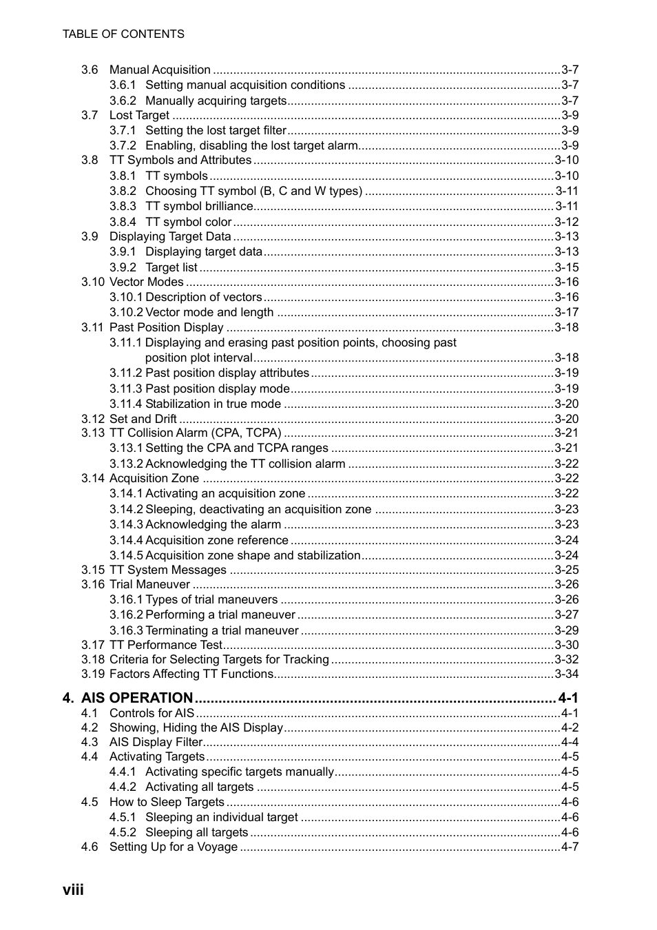 Viii | Furuno FAR-2107(-BB) User Manual | Page 10 / 312