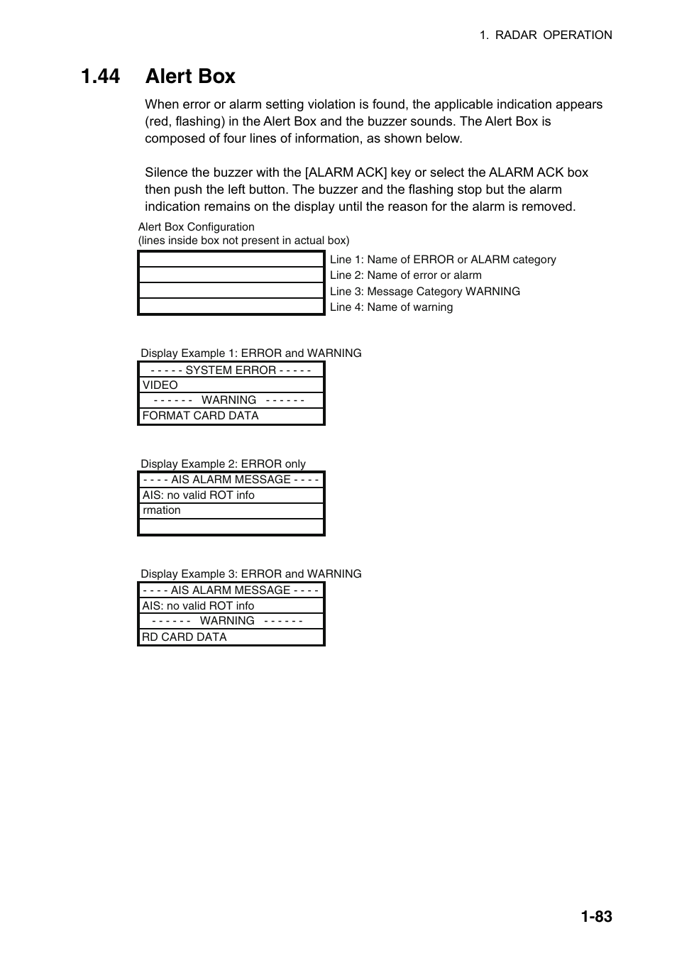 44 alert box | Furuno FAR-2107(-BB) User Manual | Page 105 / 312