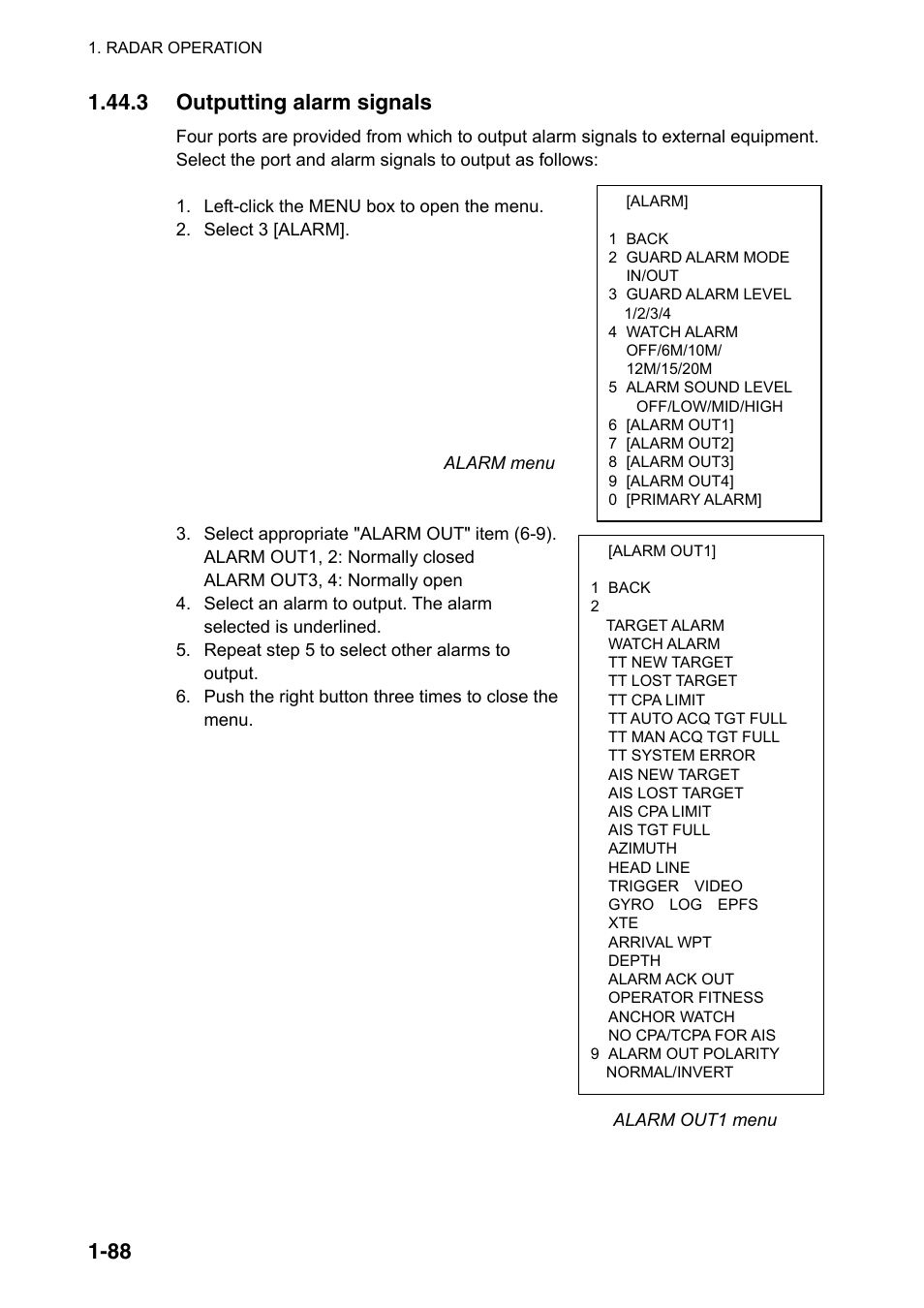 3 outputting alarm signals | Furuno FAR-2107(-BB) User Manual | Page 110 / 312