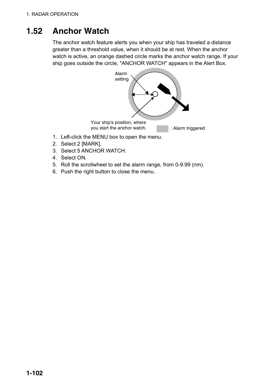 52 anchor watch | Furuno FAR-2107(-BB) User Manual | Page 124 / 312