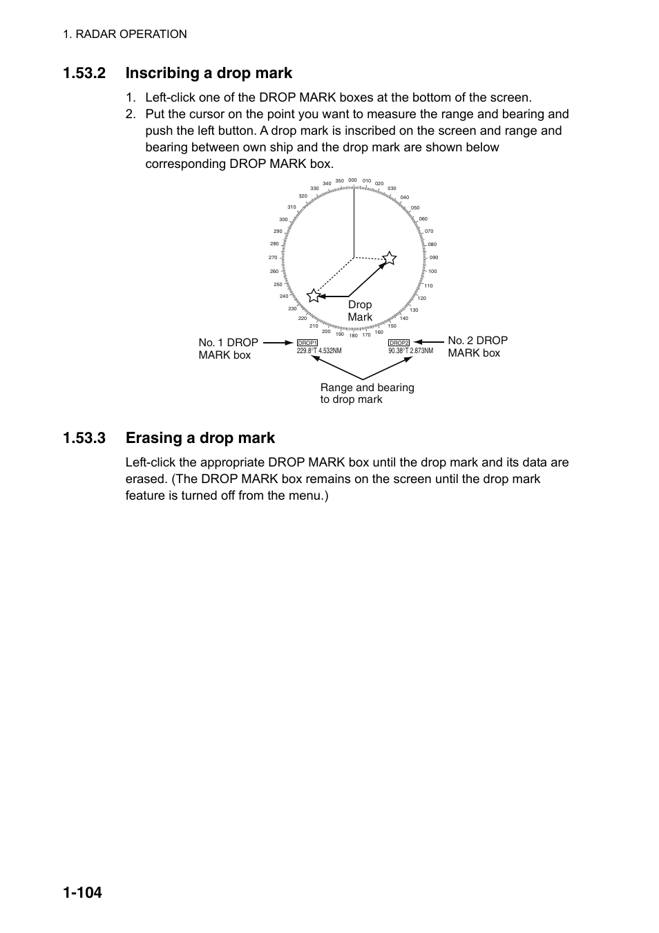 3 erasing a drop mark, Radar operation | Furuno FAR-2107(-BB) User Manual | Page 126 / 312