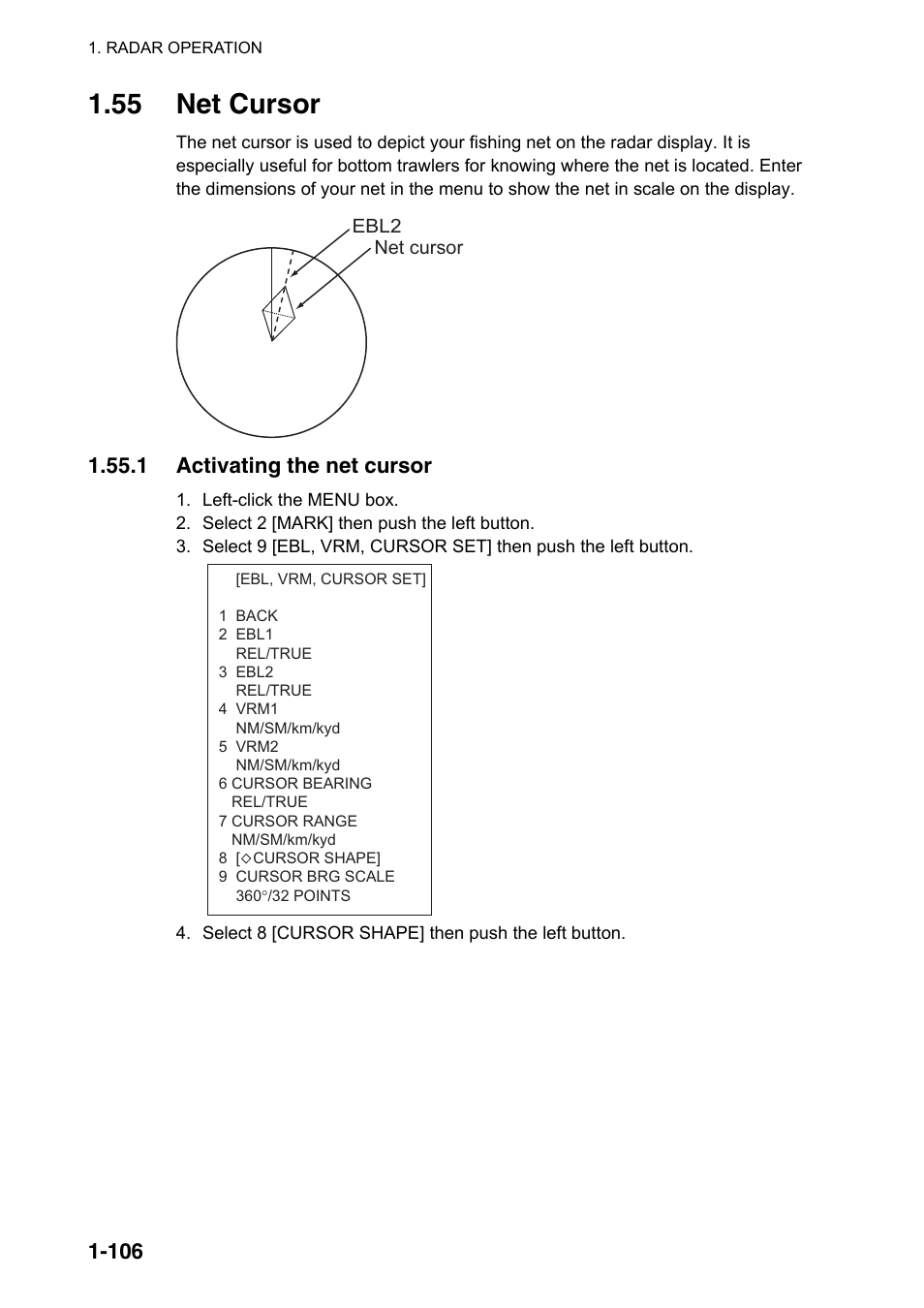 55 net cursor | Furuno FAR-2107(-BB) User Manual | Page 128 / 312
