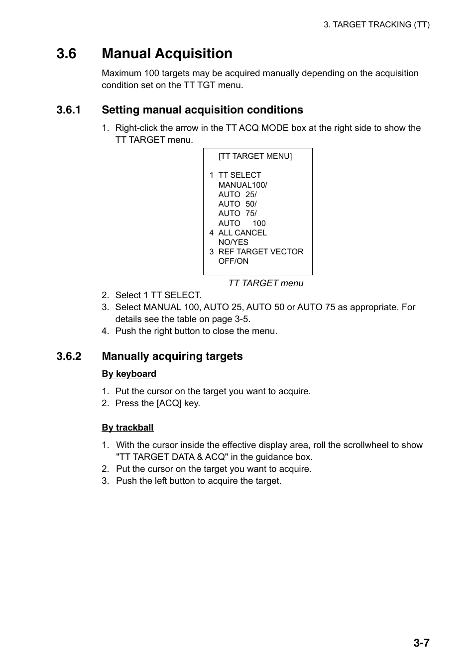 6 manual acquisition | Furuno FAR-2107(-BB) User Manual | Page 145 / 312