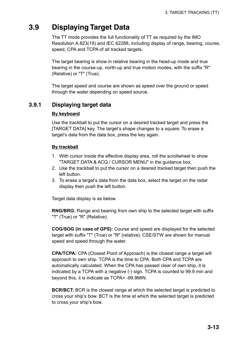 9 displaying target data | Furuno FAR-2107(-BB) User Manual | Page 151 / 312